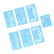 7pcs/set Reusable Face Paint Stencil Body Painting Template Facial Makeup Tattoo Design Tools