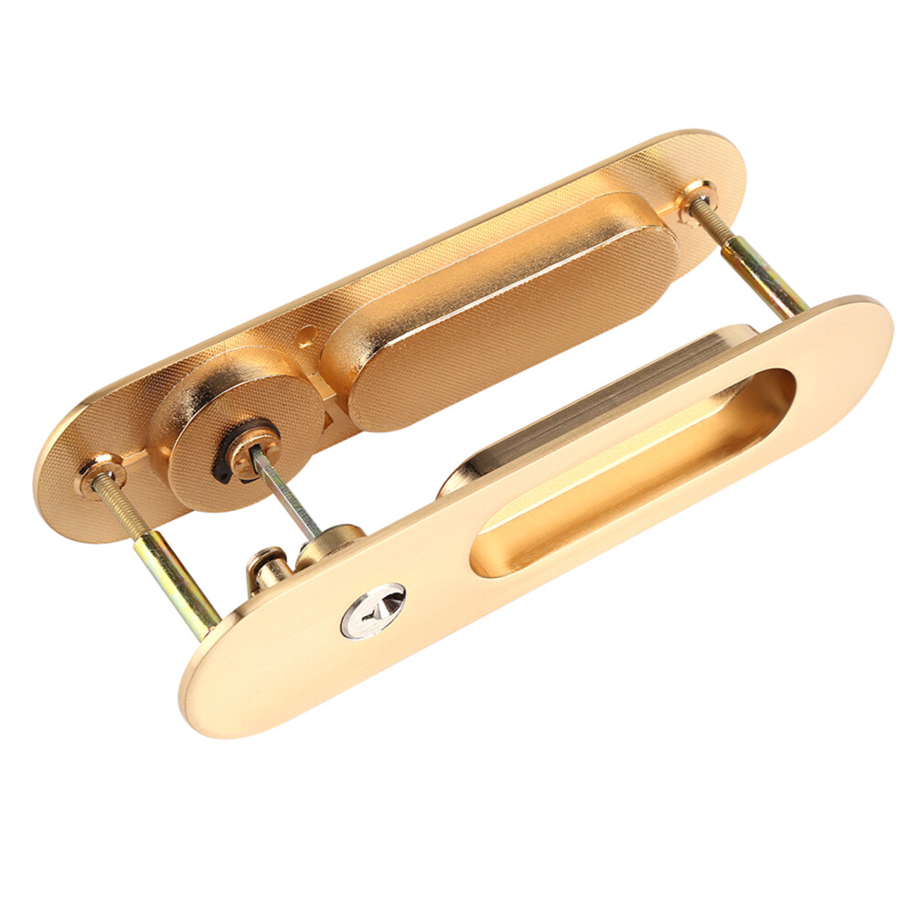 Sliding Door Lock Handle Anti Theft With Keys For Barn Wood Furniture Hardware Gold 9471311733078