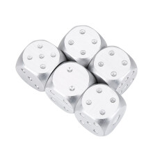 5 Stück Deluxe Aluminiumlegierung Tischspielwürfelset für Poker