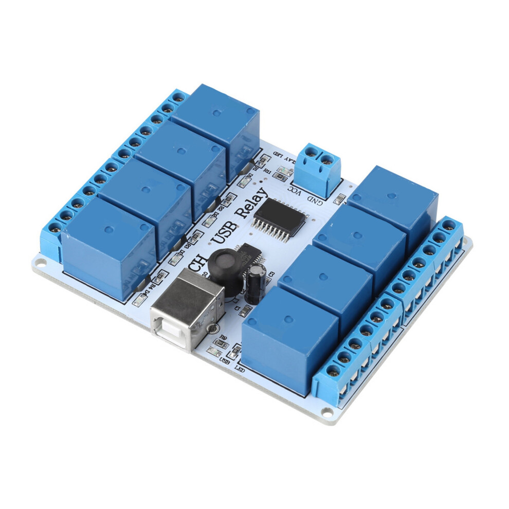 8-Channel 12Vdc Type B Usb Relay Board Module Controller For Automation Robotics 8781311734373