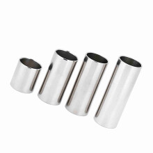 4 Stück Edelstahl-Gitarrenslideset, 2,5 cm Durchmesser, verschiedene Längen