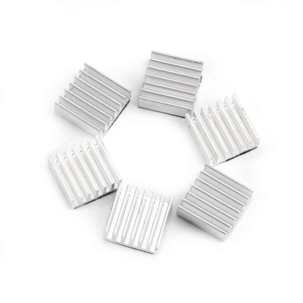 12Pcs Small Aluminum Heatsink Cooling Kit With Adhesive Glue On Back 14X14x6mm 9321311735063