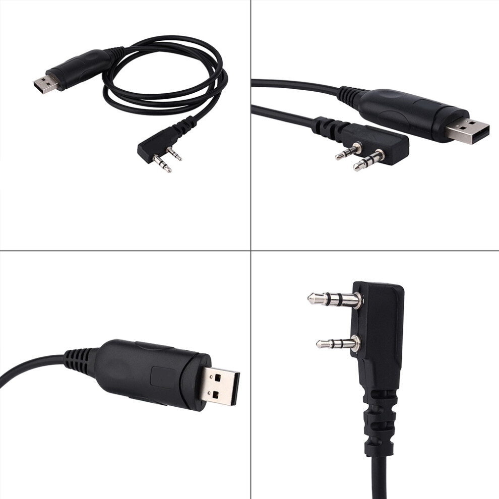 Usb Programming Cable Uv 5R Lead Radios Walkie Talkie For Baofeng Wanhua Kenwood Black 7621311736353