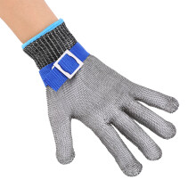 Ausschussfestes, stabfestes Stahlseil-Handschuh in XL – Schlachthöfe/ Werkstätten