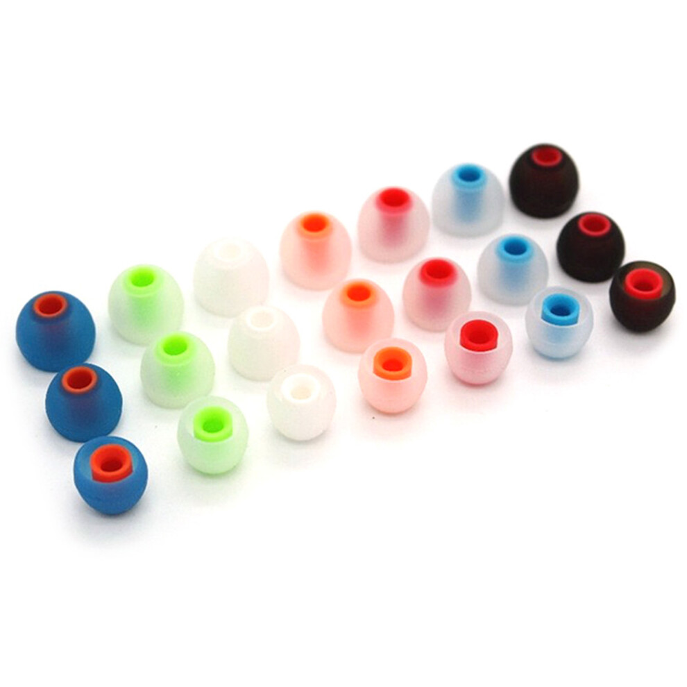 6 Pairs 12 Pcs 3.8Mm Soft Silicone In-Ear Earphone Covers Earbud Tips Earbuds Eartips Dual Color Ear Pads Cushion For Headphones Random Col 7601311732586