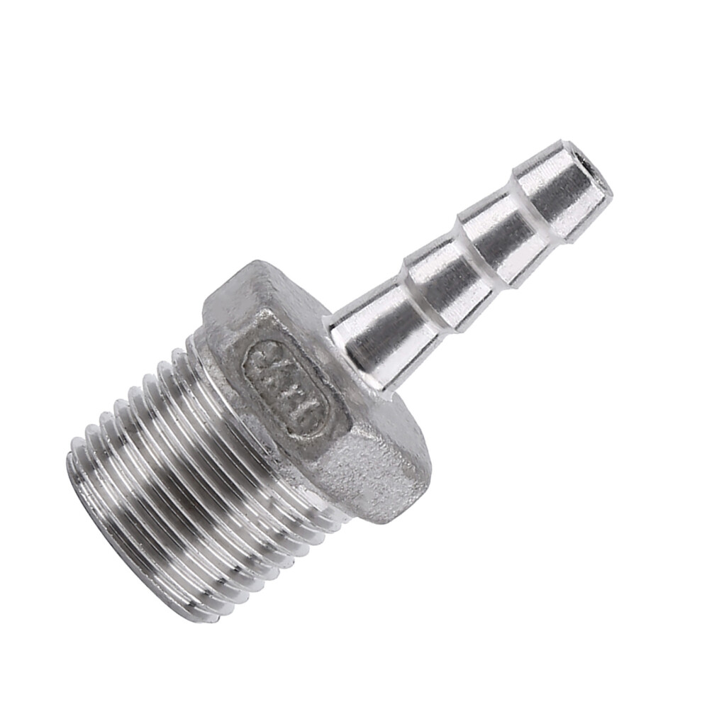 Bsp Male Thread Pipe Barb Hose Tail Connector Adapter (3/8"X6mm) 8731311736945
