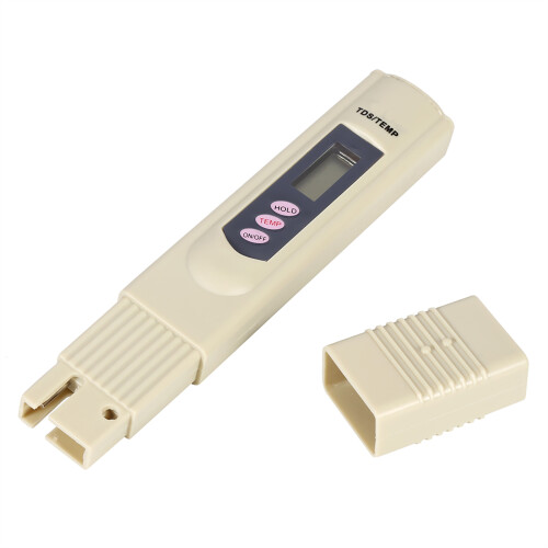 Digitales LCD-TDS-Messgerät 0-9999ppm Grau 15,5x3x1,6cm 2