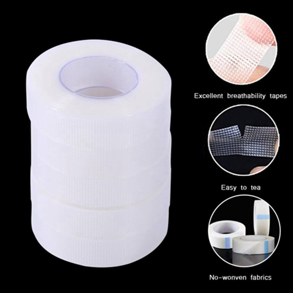 5 Rolls Transparent Medical PE Tape Breathable False Eyelash Extensions Makeup Tools