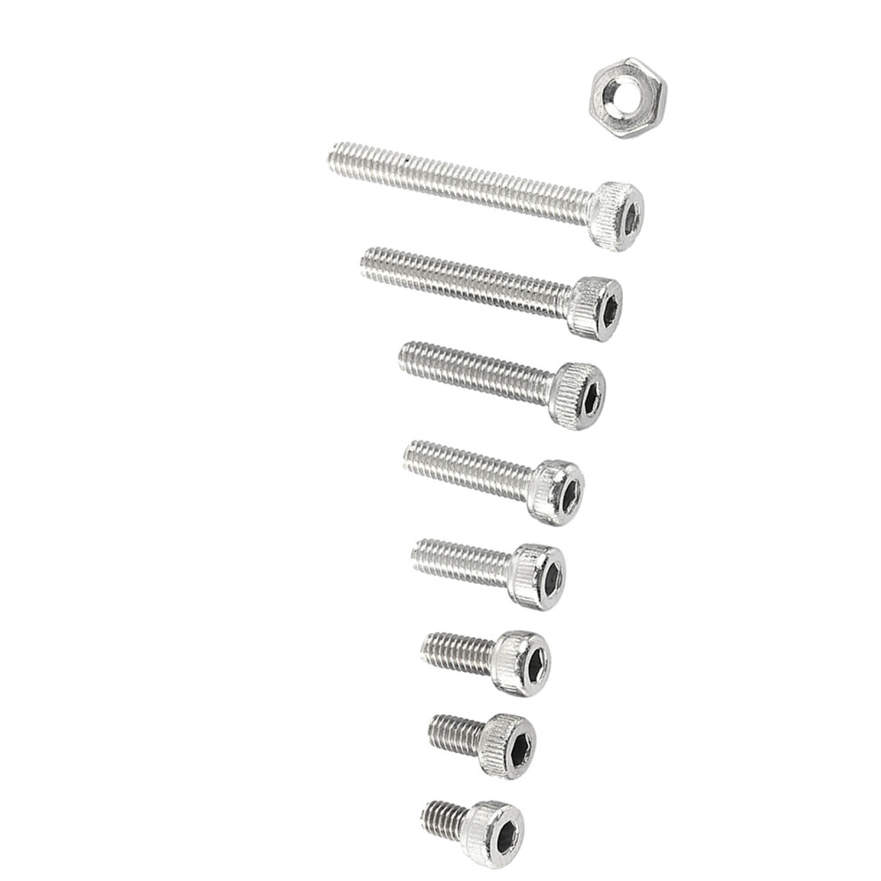 M2.5 A2 Stainless Steel Hex Socket Screws Bolt With Hex Nuts Assortment Fasteners(Cap Head) 5011311737320