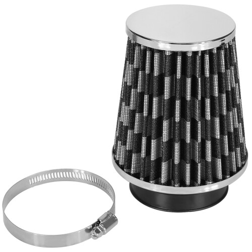 Car High Flow Cold Air Filter Intake Induction Kit High Power Mesh Cone Black 1