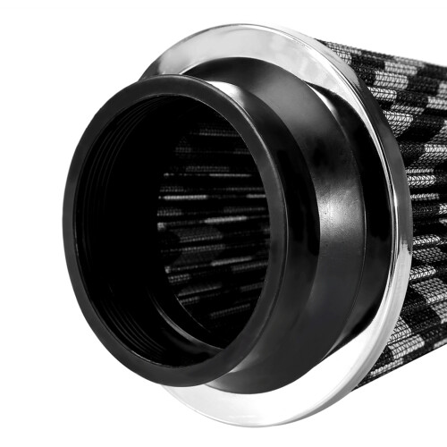 Car High Flow Cold Air Filter Intake Induction Kit High Power Mesh Cone Black 2