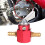 PIT PRO 6 mm Aluminium Inline-Kraftstoffhahn-Schalter Rot 10