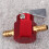 PIT PRO 6 mm Aluminium Inline-Kraftstoffhahn-Schalter Rot 7
