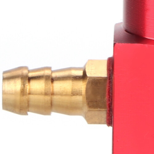 PIT PRO 6 mm Aluminium Inline-Kraftstoffhahn-Schalter Rot 2