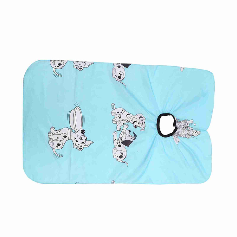 Children Cartoon Hairdressing Apron Barber Shop Cute Hair Cutting Dyeing Gown Cape (Sky Blue)
