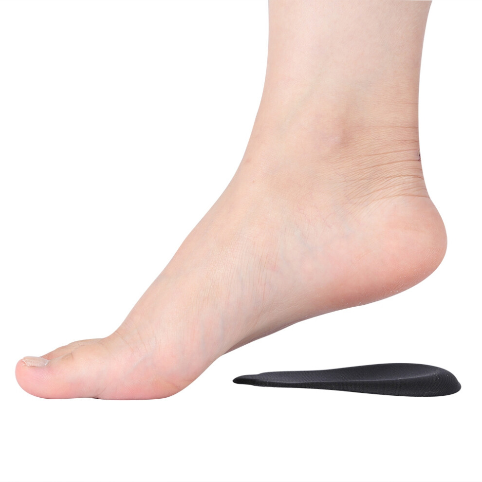 2 Pairs Black PU Heel Pads Foot Protecting Shoe Inserts Heel Shoe Cushions