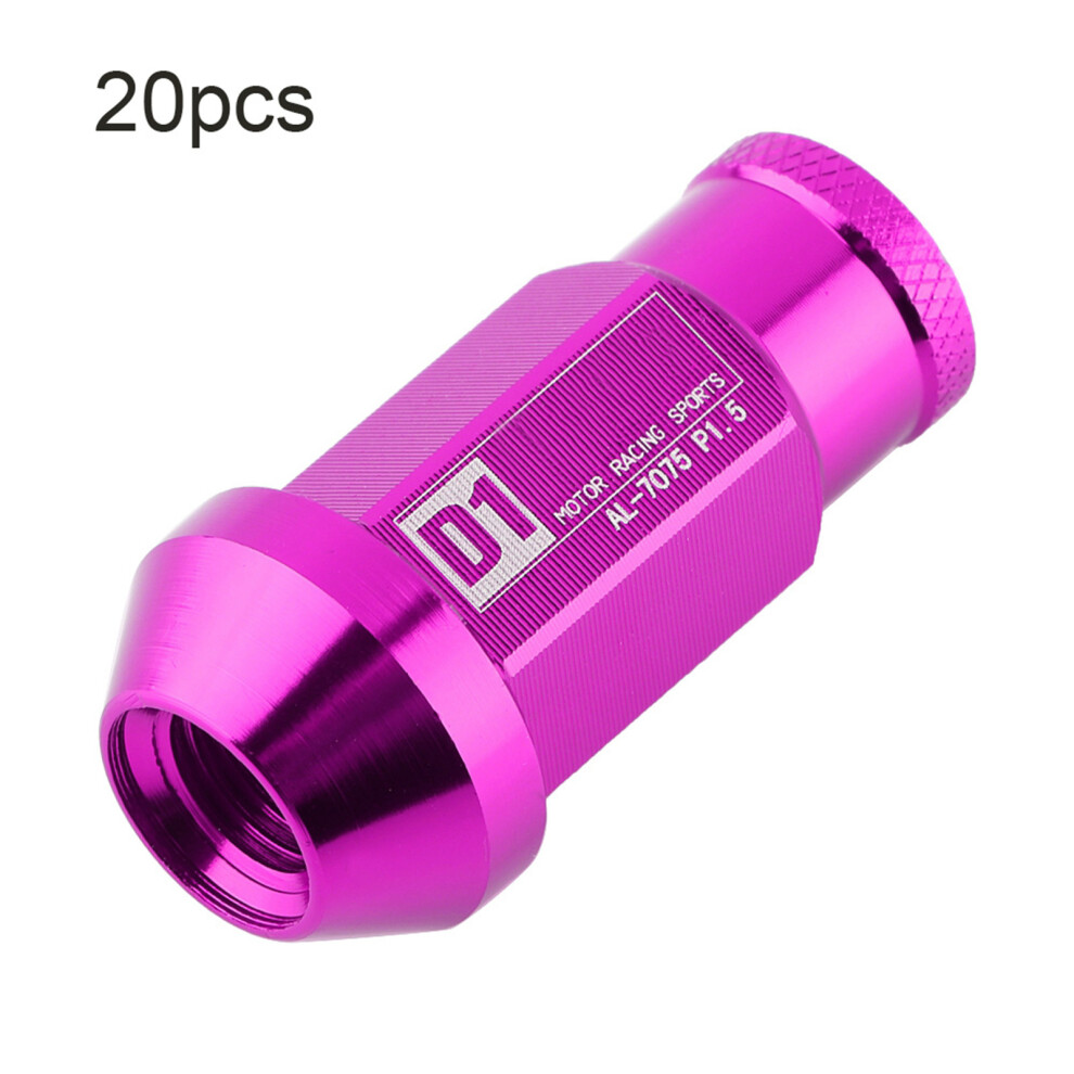 Car Tire Screw Racing Wheel Aluminum Nut M12x1.5 (Purple) Purple 8491311739123