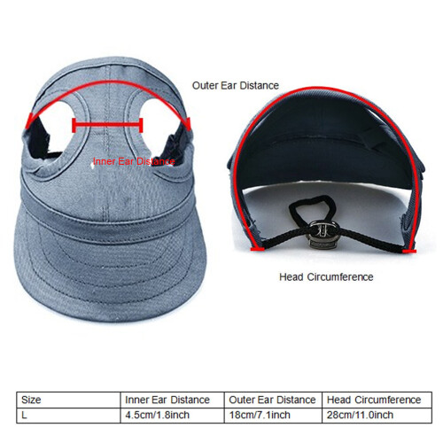 Haustier Baseball-Sonnenhut-Kappe - Canvas, Schwarz, L 1