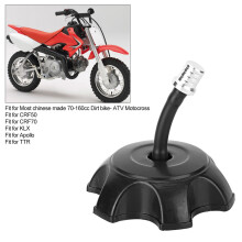 Vielseitige Kraftstofftankabdeckung für Dirt Bike ATV mit Belüftungsventilschlauch in Silber