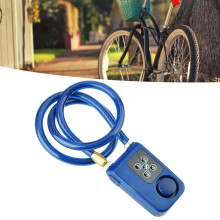 Y787 Smart Alarm Lock AntiTheft Chain Lock for Bike Gate Blue