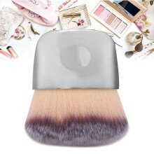 Mini Multifunctional Makeup Brush Portable Soft Loose Powder Blush Brush Beauty Tool Silver