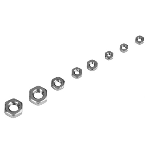 140pcs M1/M1.2/M1.4/M1.6/M2/M2.5/M3 Thread Stainless Steel Hex Hexagonal Nuts 2
