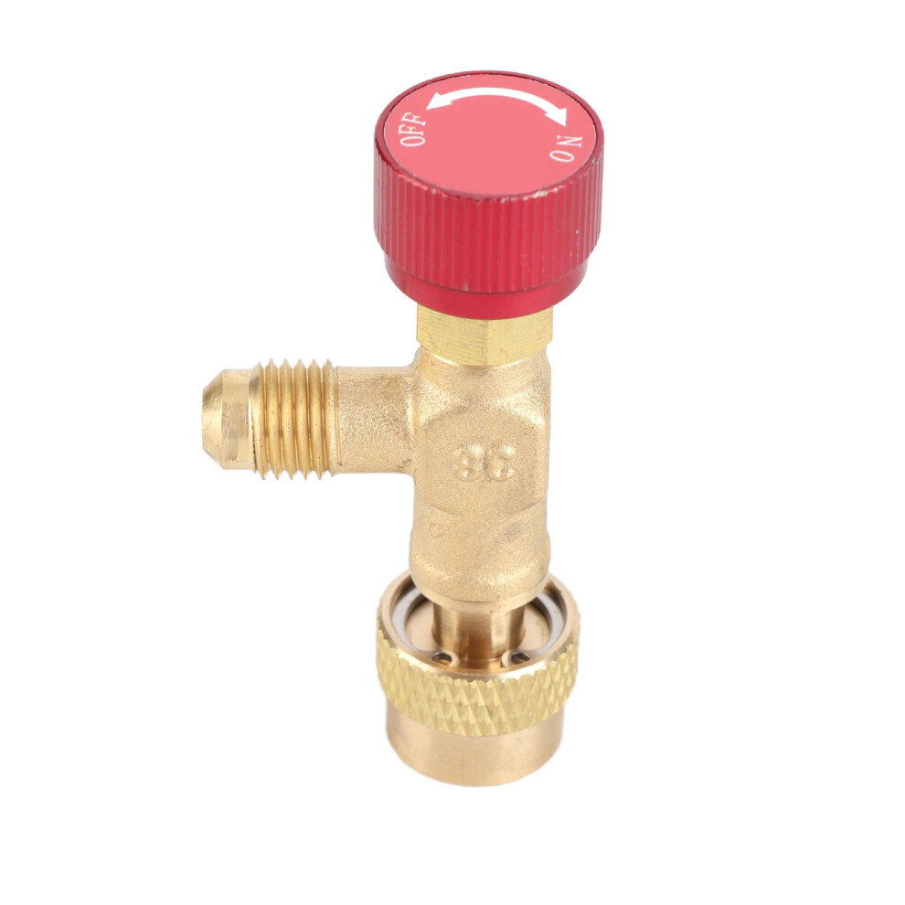 1/4''Â5/16'' Brass Flow Control Valve For Refrigerant Charging Hose R410a 8721311741315