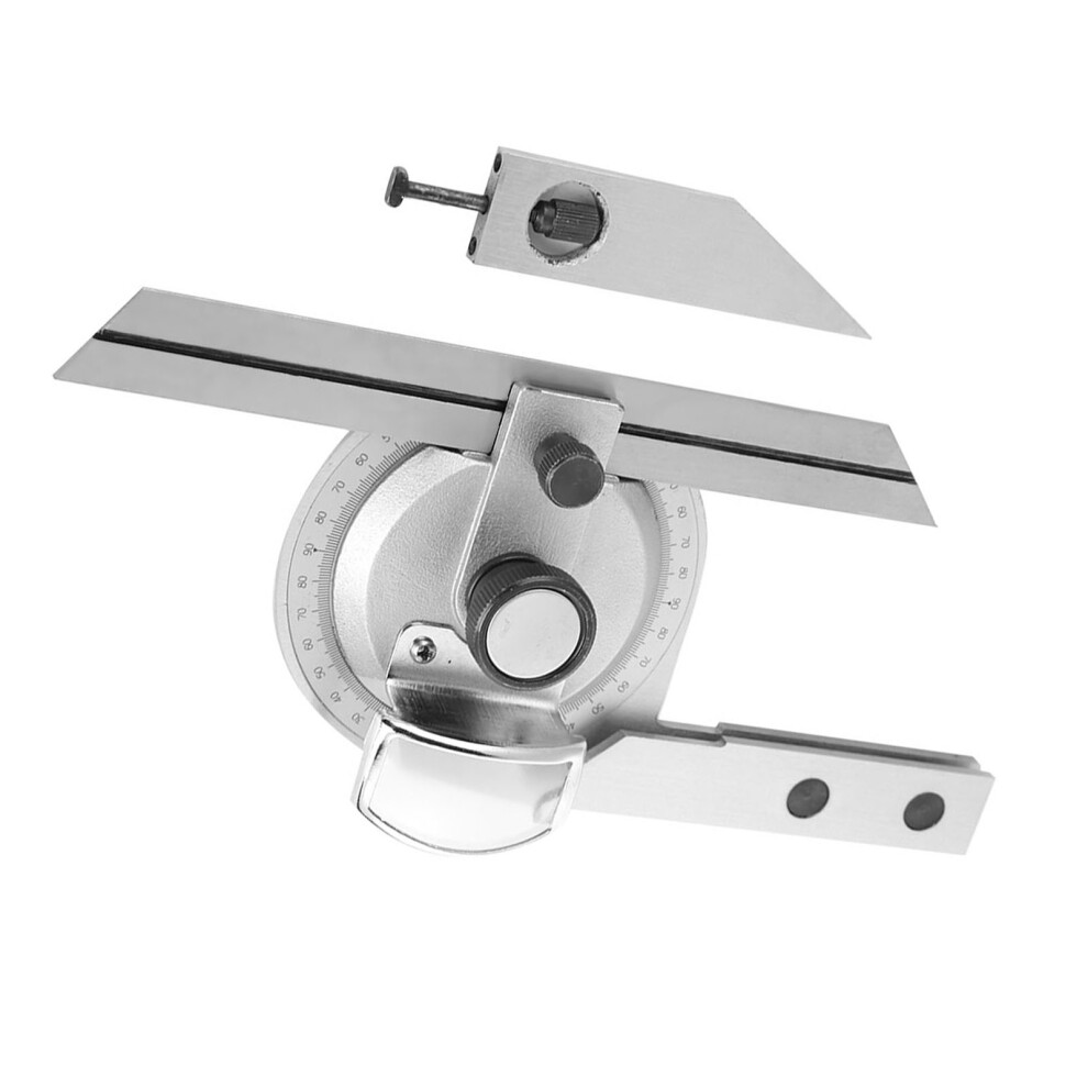 360 Degree Steel Universal Bevel Protractor Angle Finder Measuring Ruler W/ Magnifying Glass 5011311741495