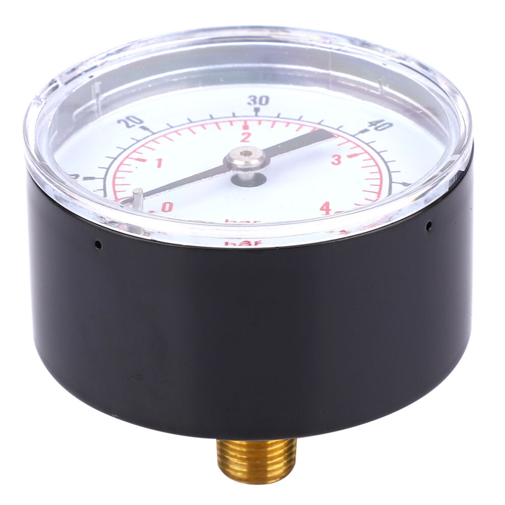 Pressure Gauge 50Mm Dial 1/8 Bspt Back Connection For Air Water Oil Gas (0-60Psi 0-4Bar) 3421311743245