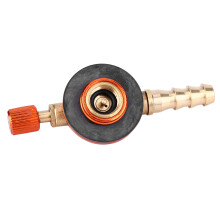 Messing-Gas-Nachfülladapter 78mm 40g rotes Ventil