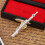 Mini-Flötenbrosche, 5.70.60.6 cm, Gold/Silber 16