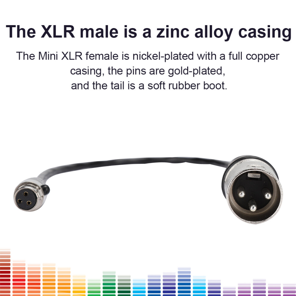 Full Copper Casing Mini Xlr 3Pin Female To Zinc Alloy Casing Xlr 3Pin Male Audio Cable 4221311743615
