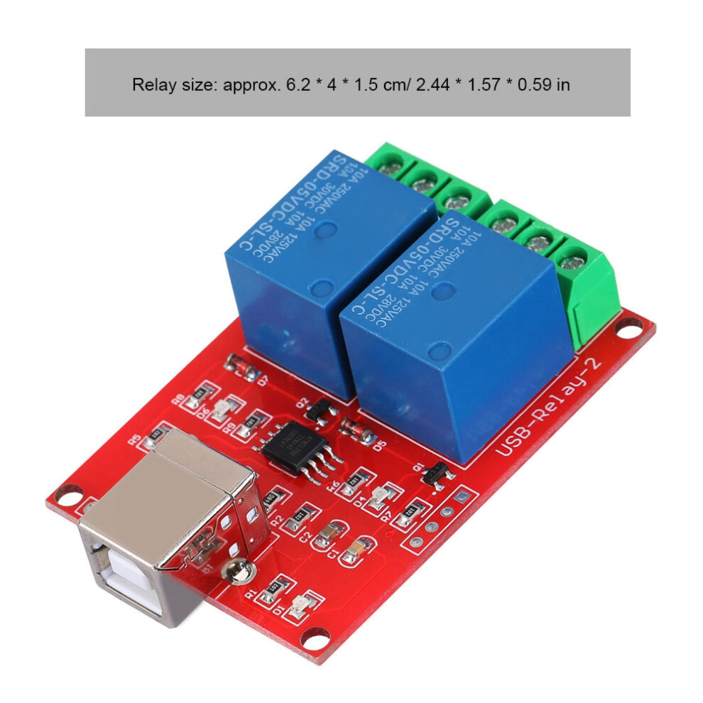 2-Channel 5V Computer Usb Smart Switch Controller Pc Relay Drive Module Expansion Board 6921311743667
