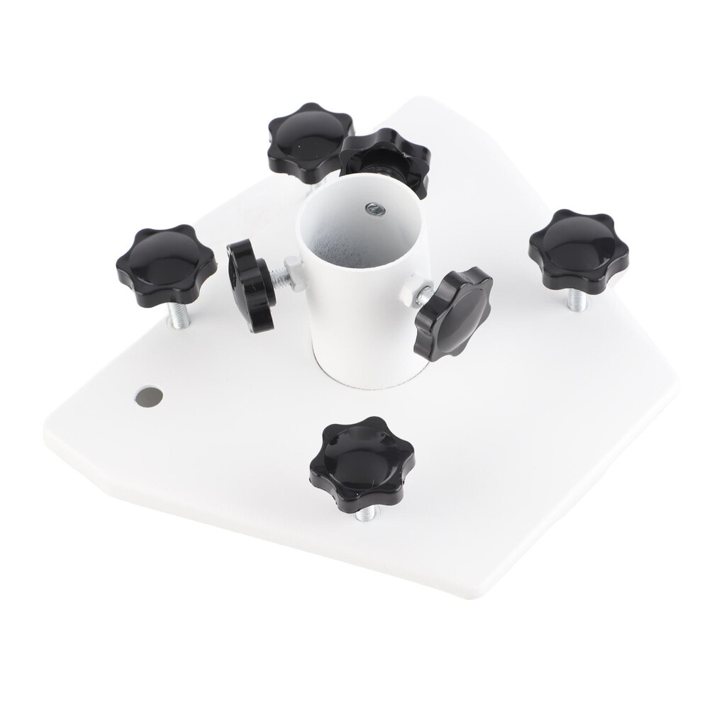 Satellite Internet Pole Mount Alloy Steel Zinc Alloy Roof Mount Bracket Pipe Adapter For Starlink Gen 3 V3 Standard Dish White 7901311744504