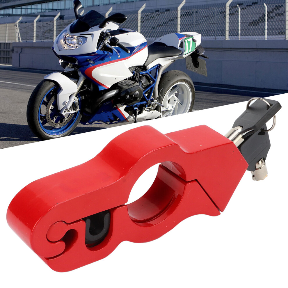 Motorcycle Handlebar Lock Tamper Resistant Weatherproof Aluminum Alloy Anti Theft Grip Lock For Scooters Atvs 8071311744251