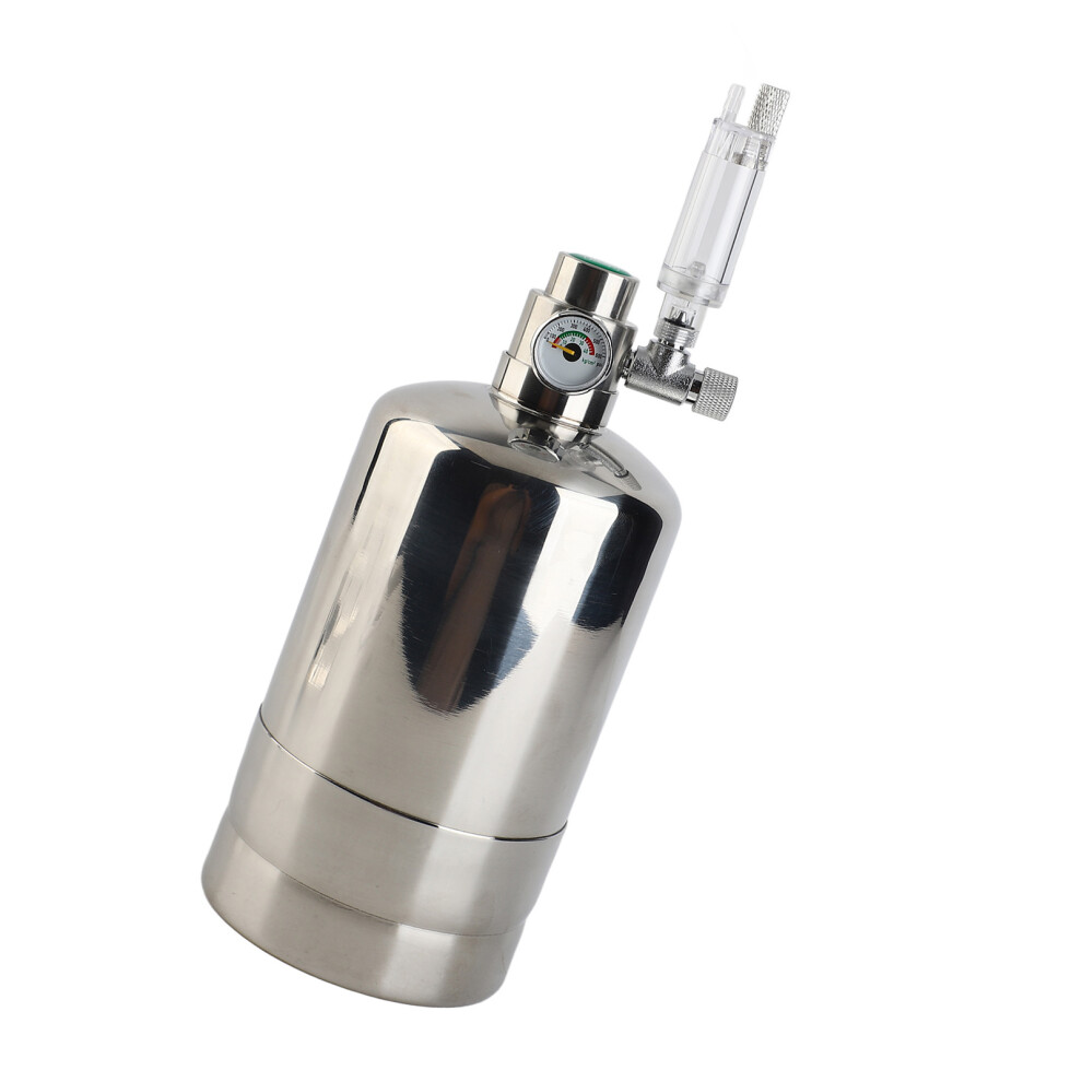 Aquarium CO2 Generator System Kit CO2 Stainless Steel Cylinder Generator System Carbon Dioxide Reactor Kit for Plants Aquarium