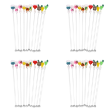 10Pcs Cocktail Drink Mixing Stick Set Supplies Swizzle Stirrer