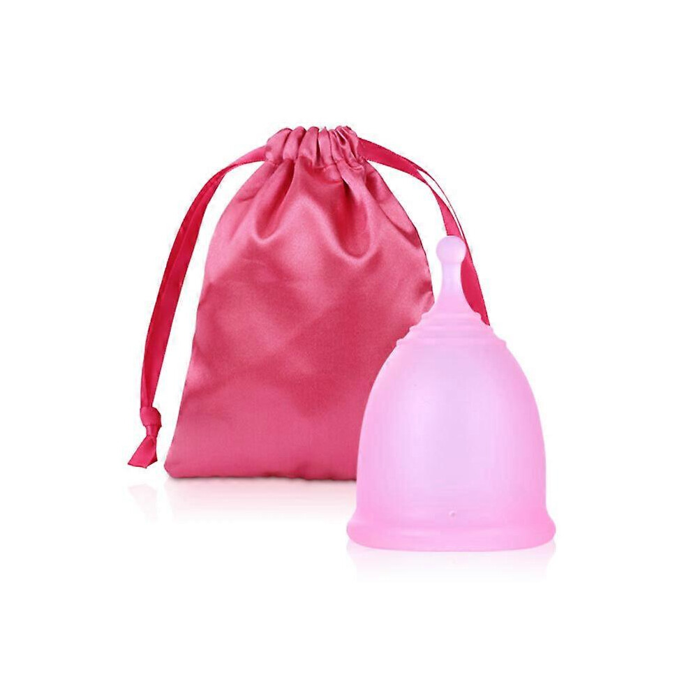 Pink (As Show, One Size) Menstrual Cup Silicone Menstrual Cup Instead Of Sanitary Napkin Leak-Proof Aunt Cup Women's Moon Cup Silicone Swimmable