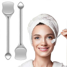 (As show, One size) 2-Piece Pore Preparation Tool Blackhead Remover Acne Extractor Metal Acne Extractor Facial Skin Care Tools