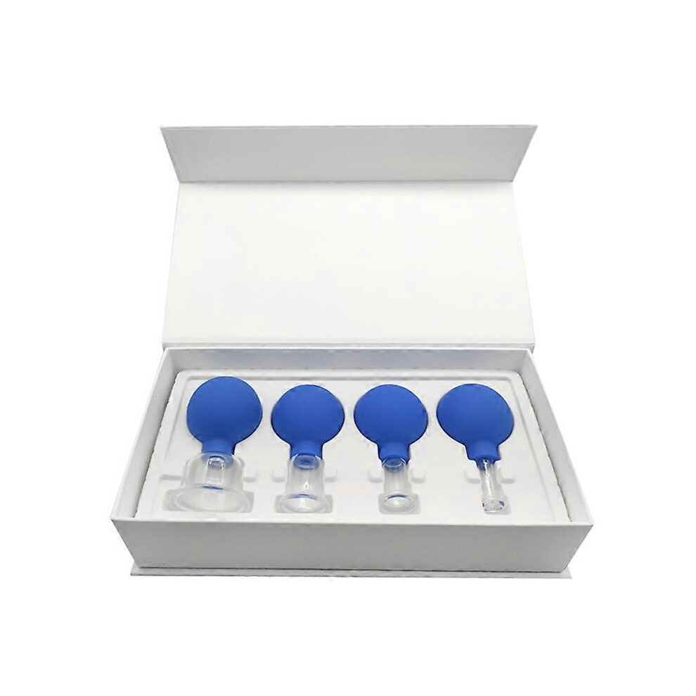Blue (As Show, One Size) Rubber Massage Body Cups Vacuum Cupping Glasses Face Skin Lifting Body Facial Cups Anti Cellulite Chineses Cupping Therapy To