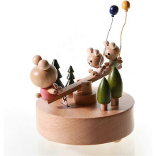 (As show, One size) Innovative Scenarios Wooden Music Box, First Creative Hand Crank Music Box Wooden Decorative Box Gift and Decorations Idea for Birthday, Christmas - B