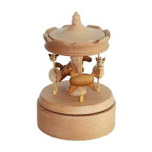 (As show, One size) Innovative Scenarios Wooden Music Box, First Creative Hand Crank Music Box Wooden Decorative Box Gift and Decorations Idea for Birthday, Christmas - M