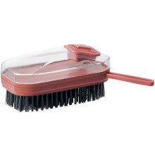(As show, One size) Dishwashing Kitchen Brushes With Soap Dispenser, Good Srubber Cleaner For Dish Sink Pan Pot Washing Red