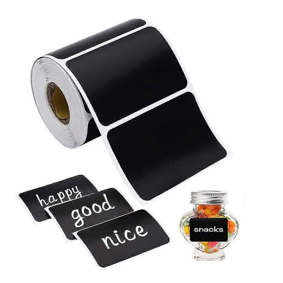 (As Show, One Size) 300 High Quality Matte Black Kitchen Labels For Pots And Jars. Blank Sticky Labels In Chalkboard Format For Spice Boxes And Jam Ja 4704245247492