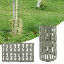(As show, One size) Plant Tree Trunk Protector Weather-proof Plastic Guard Cover Adjustable Plant Protection Guard Hollow Fence Garden Accessories