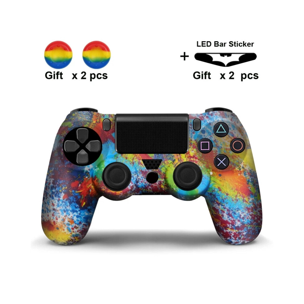(#20) Ps4 Playstation 4 Silicone Rubber Skin Graffiti Protective Controller Case Cover 6963793773046
