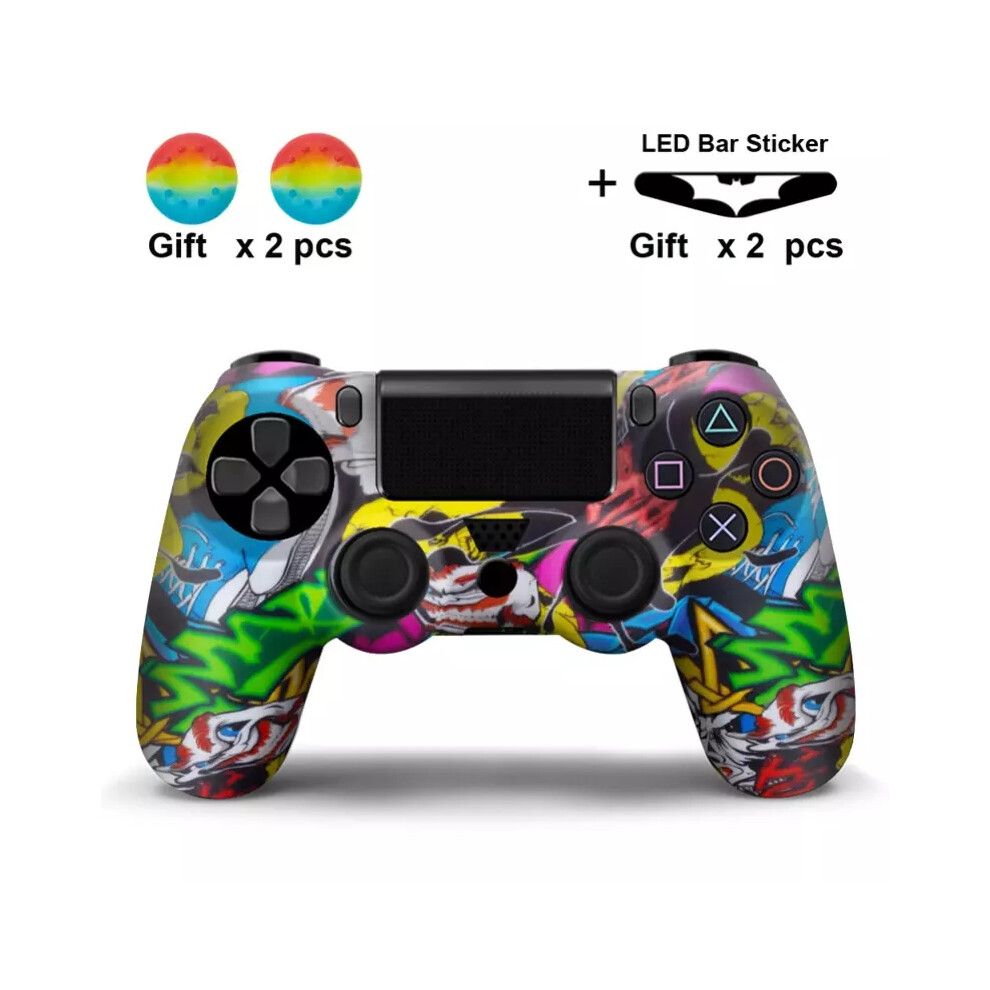 (#3) Ps4 Playstation 4 Silicone Rubber Skin Graffiti Protective Controller Case Cover 6963793773077