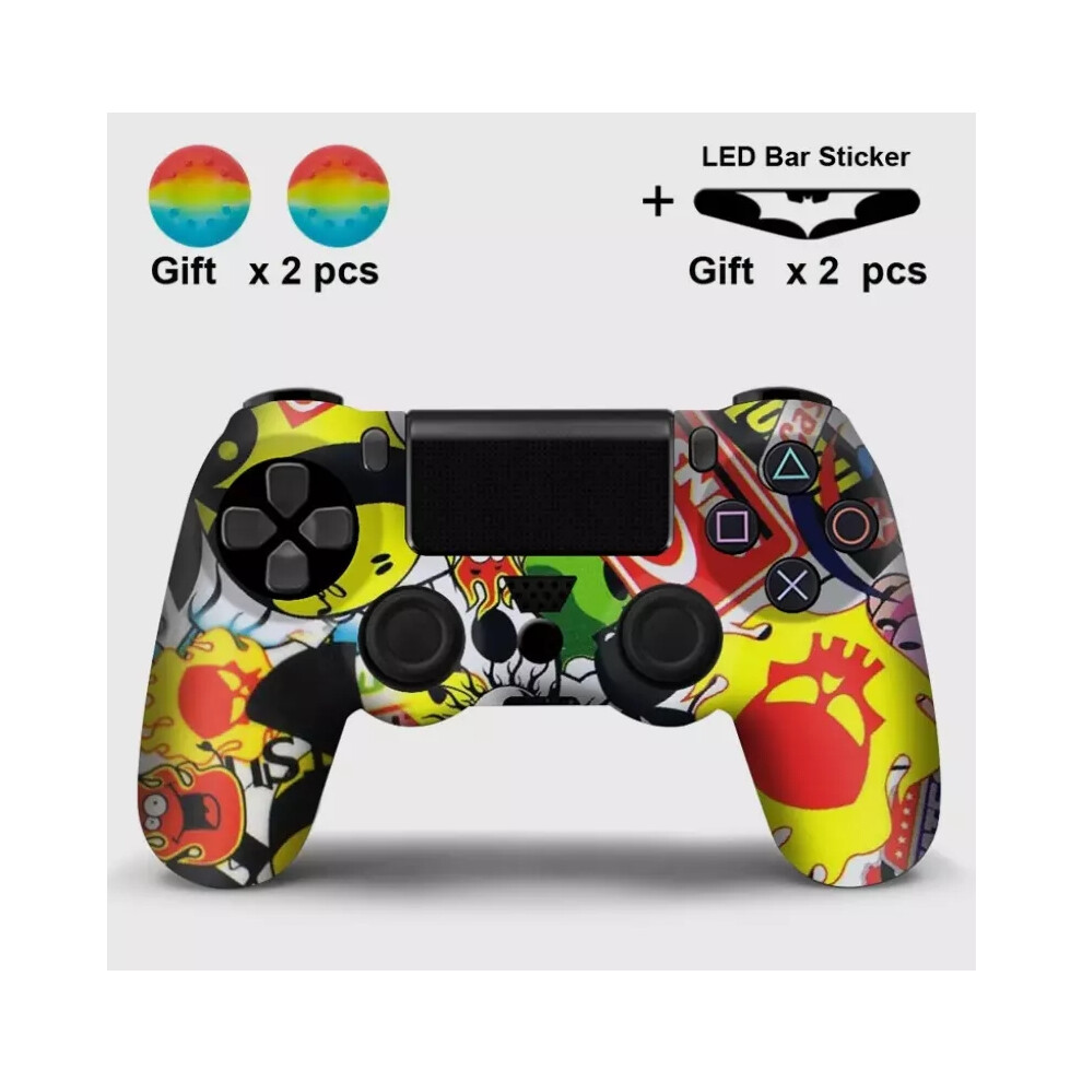 (#6) Ps4 Playstation 4 Silicone Rubber Skin Graffiti Protective Controller Case Cover 6963793773107