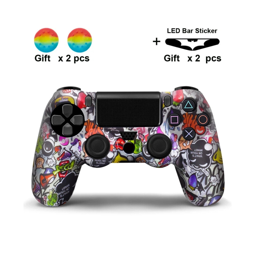 (#9) Ps4 Playstation 4 Silicone Rubber Skin Graffiti Protective Controller Case Cover 6963793773138