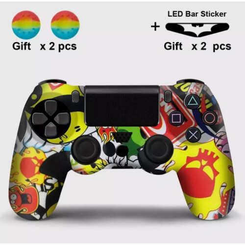 (#6) PS4 Playstation 4 Silicone Rubber Skin Graffiti Protective Controller Case Cover New